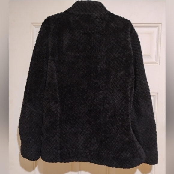 Calvin Klein Size Medium Women's Textured Very Classy Zip Up Sweater - Picture 4 of 6